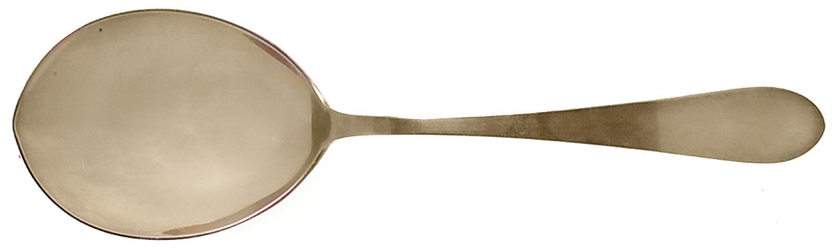 Gorham-Plain (Sterling, 1933) Vegetable Serving Spoon (Solid) by Gorham Silver-1