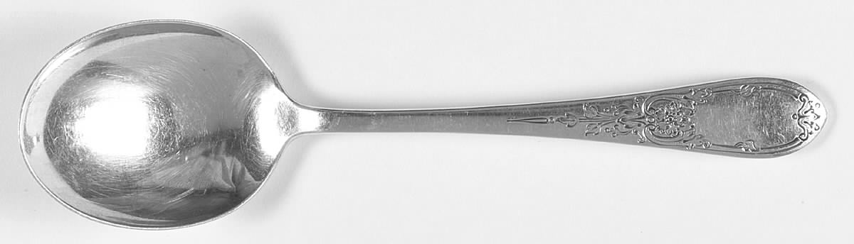 Gorham-Plain-Chased (Sterling, 1933) Round Bowl Soup Spoon (Gumbo) by Gorham Silver-1