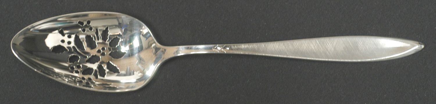 Gossamer (Sterling, 1965, No Monograms) Holiday Tablespoon with Pierced Bowl HC by Gorham Silver-1