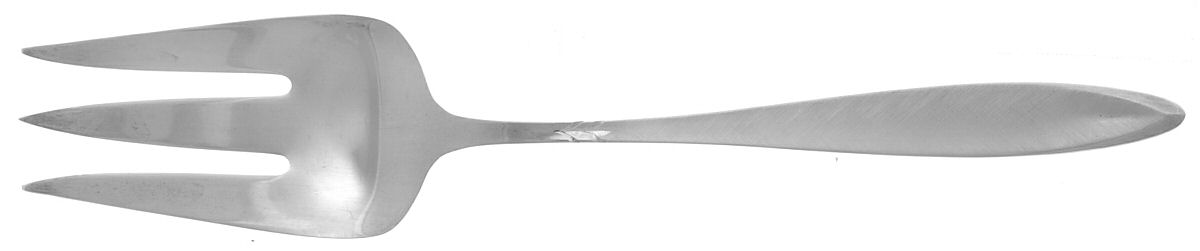 Gossamer (Sterling, 1965, No Monograms) Medium Solid Cold Meat Serving Fork by Gorham Silver-1