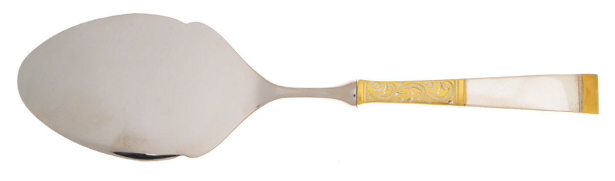 Golden Scroll (Sterling, 1977) Pastry Server with Stainless Blade by Gorham Silver-1