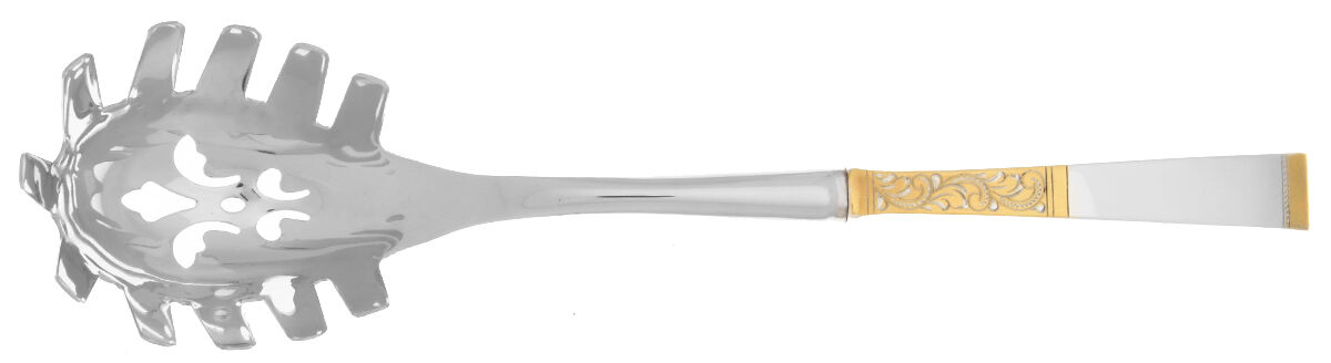 Golden Scroll (Sterling, 1977) Pasta Server with Stainless Bowl HC by Gorham Silver-1