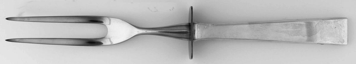 Golden Scroll (Sterling, 1977) Small Steak Carving Fork with Stainless Prongs by Gorham Silver-1
