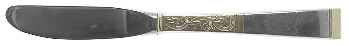 Golden Scroll (Sterling, 1977) Modern Hollow Butter Spreader (Stainless) by Gorham Silver-1