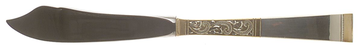 Golden Scroll (Sterling, 1977) Hollow Handle Master Butter Knife by Gorham Silver-1