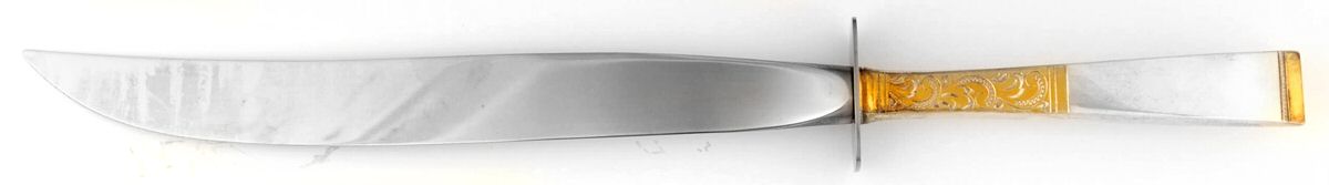 Golden Scroll (Sterling, 1977) Small Steak Carving Knife with Stainless Blade by Gorham Silver-1