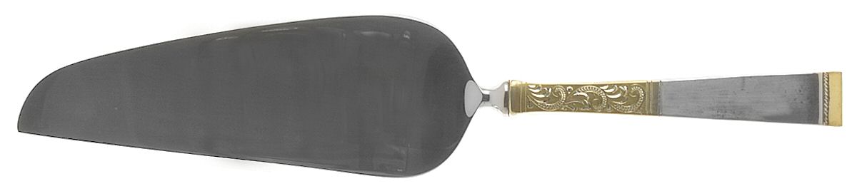 Golden Scroll (Sterling, 1977) Pie & Cake Server with Stainless Blade by Gorham Silver-1