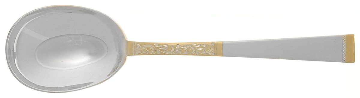 Golden Scroll (Sterling, 1977) Sugar Spoon by Gorham Silver-1