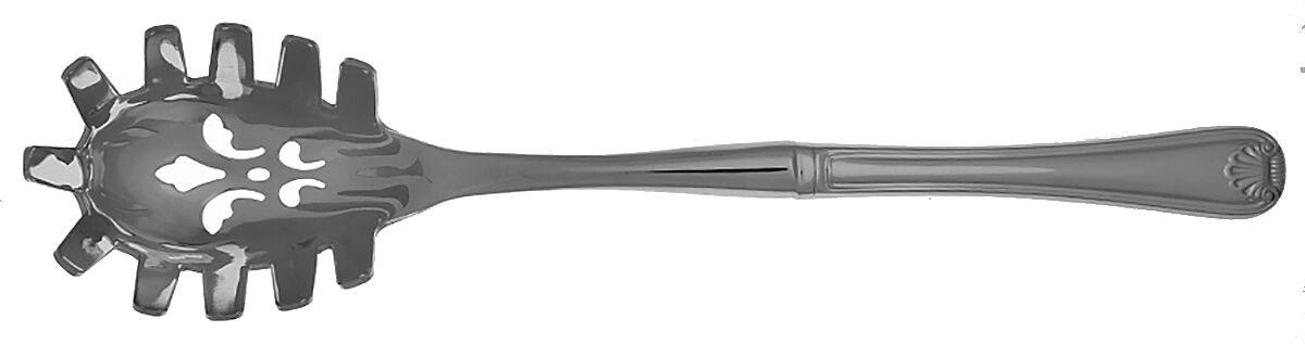 Gorham Shell (Stainless) Pasta Server with Stainless Bowl HC by Gorham Silver-1