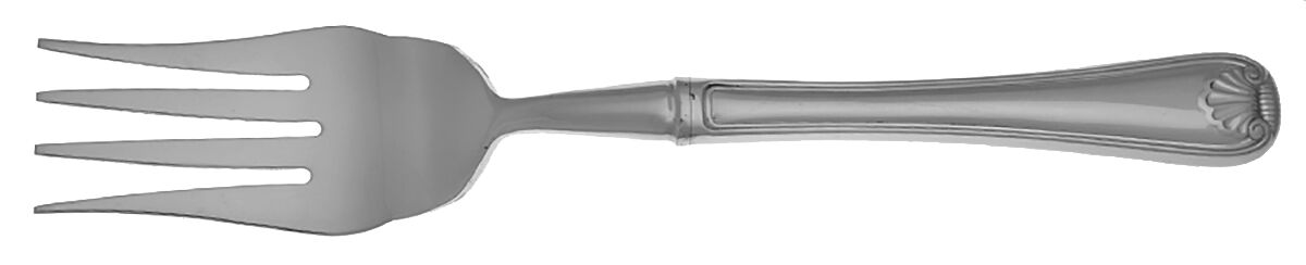 Gorham Shell (Stainless) Cold Meat Fork Large, Stainless Tines HC by Gorham Silver-1