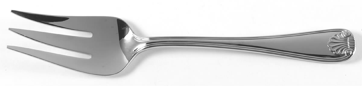 Gorham Shell (Stainless) Medium Solid Cold Meat Serving Fork by Gorham Silver-1
