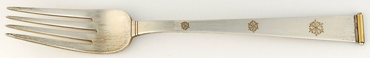 Golden Snowflake (Sterling, 1952) Fork by Gorham Silver-1
