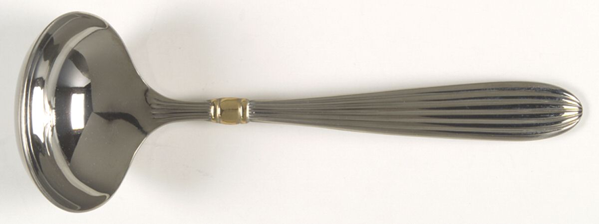 Golden Squire (Stainless, Gold Accent) Solid Gravy Ladle by Gorham Silver-1