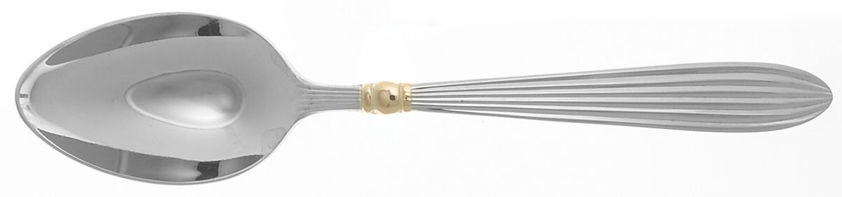 Golden Squire (Stainless, Gold Accent) Place/Oval Soup Spoon by Gorham Silver-1