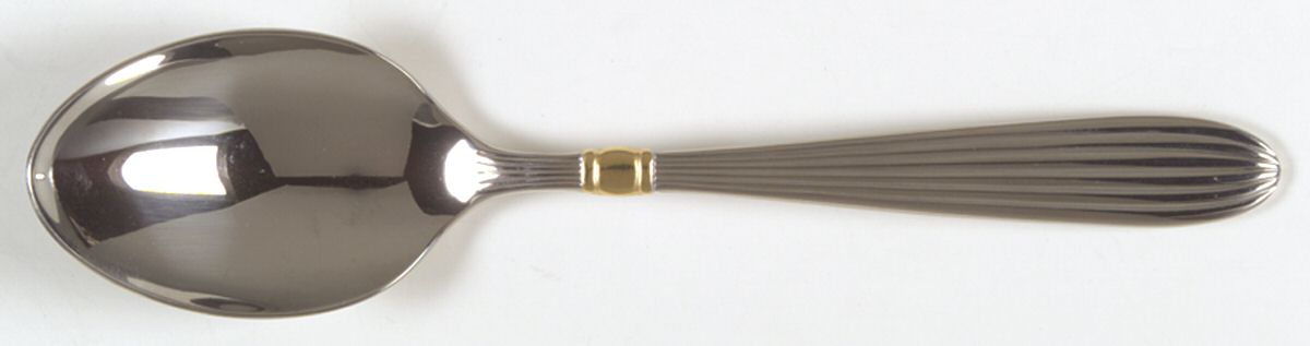 Golden Squire (Stainless, Gold Accent) Tablespoon (Serving Spoon) by Gorham Silver-1