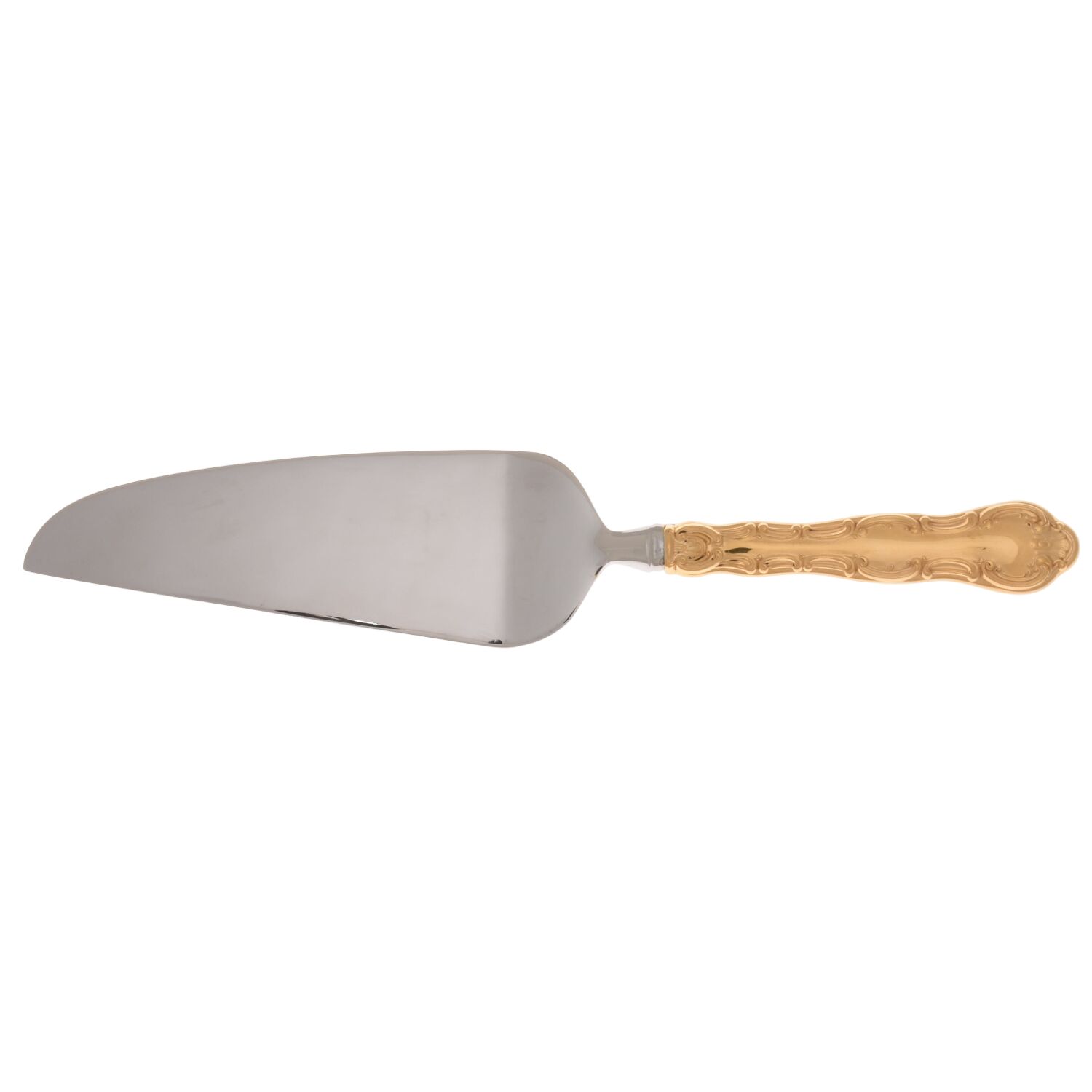 Golden Strasbourg (Sterling, Gold Vermeil) Pie and Cake Server with Stainless Blade HC by Gorham Silver-1