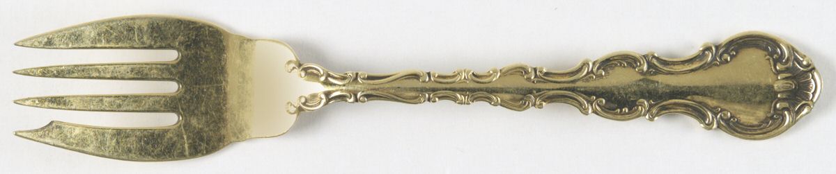 Golden Strasbourg (Sterling, Gold Vermeil) Individual Salad Fork by Gorham Silver-1