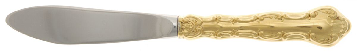 Golden Strasbourg (Sterling, Gold Vermeil) Hollow Handle Master Butter Knife by Gorham Silver-1