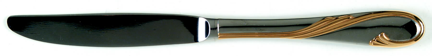 Golden Swirl (Stainless-Gold) Modern Hollow Knife by Gorham Silver-1