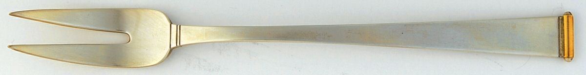 Gold Tip (Sterling, 1952) Short Handle Pickle/Olive Fork by Gorham Silver-1