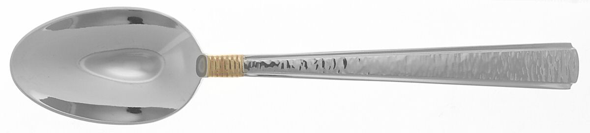 Golden Vista (Stainless, Gold Accent) Place/Oval Soup Spoon by Gorham Silver-1