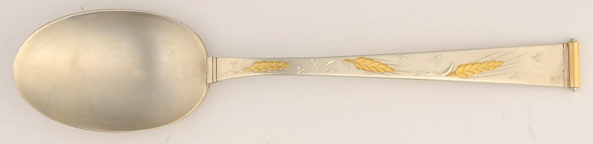 Golden Wheat (Sterling, 1952) Dessert/Oval Soup Spoon by Gorham Silver-1