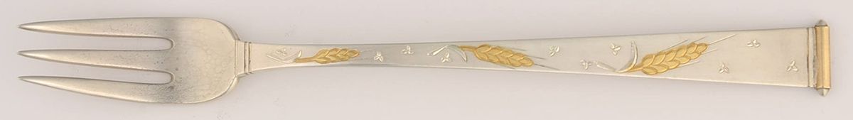 Golden Wheat (Sterling, 1952) Cocktail/Seafood Fork by Gorham Silver-1