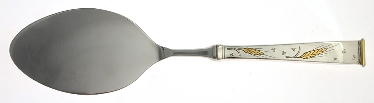 Golden Wheat (Sterling, 1952) Pastry Server with Stainless Blade by Gorham Silver-1