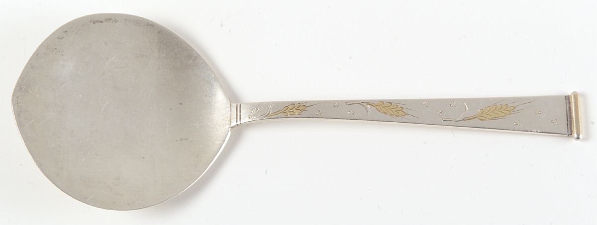 Golden Wheat (Sterling, 1952) Large Cucumber Server by Gorham Silver-1