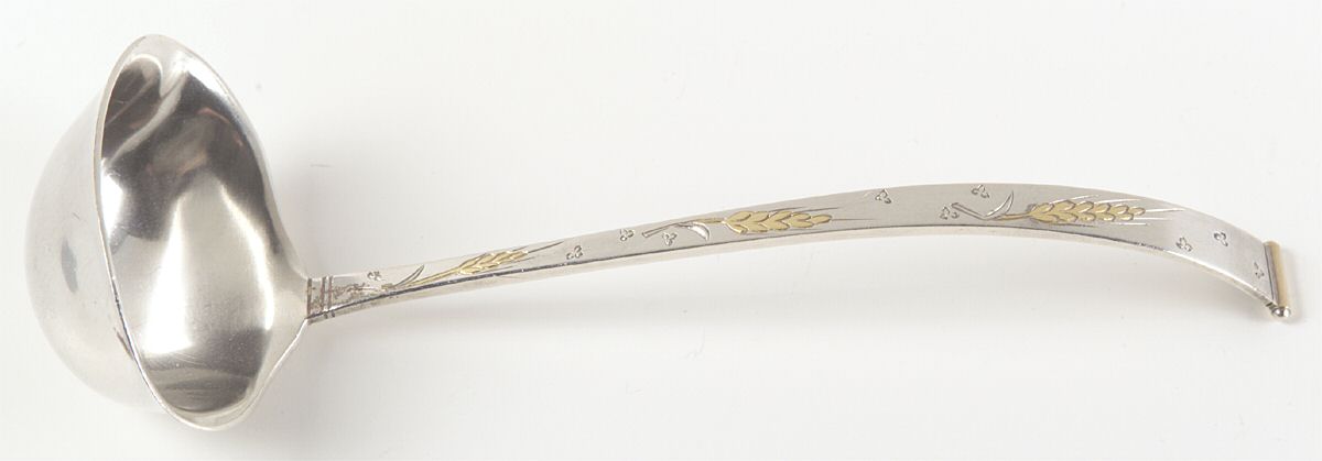 Golden Wheat (Sterling, 1952) Solid Gravy Ladle by Gorham Silver-1