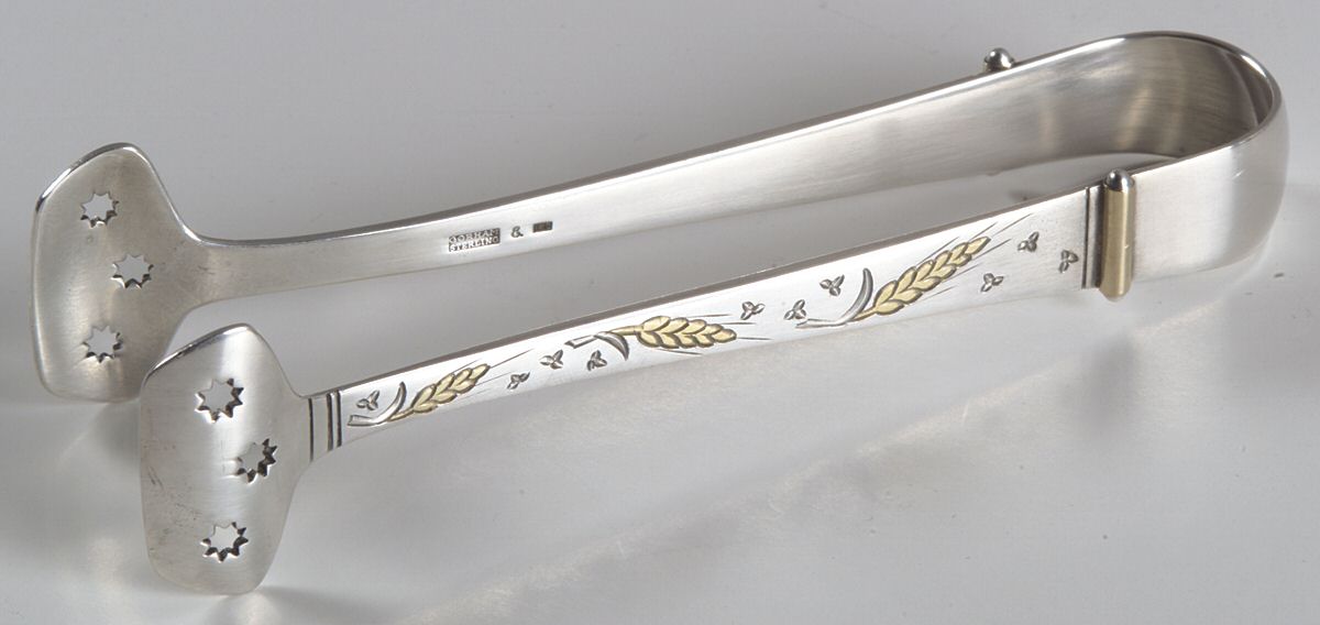 Golden Wheat (Sterling, 1952) Sugar Tongs by Gorham Silver-1
