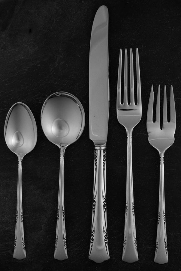 Greenbrier (Sterling, 1938, No Monos) 5 Piece Dinner Size Setting by Gorham Silver-1