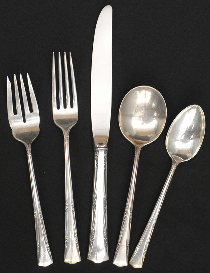 Greenbrier (Sterling, 1938, No Monos) 40 Piece Estate Set by Gorham Silver-1