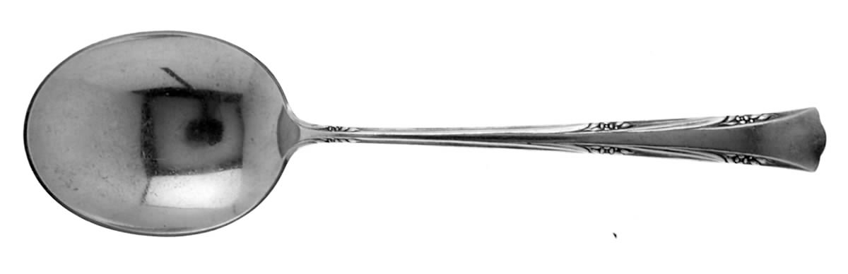 Greenbrier (Sterling, 1938, No Monos) Round Bowl Soup Spoon (Gumbo) by Gorham Silver-1