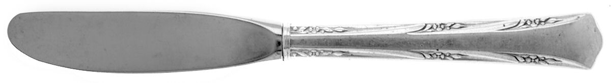 Greenbrier (Sterling, 1938, No Monos) Modern Hollow Butter Spreader (Stainless) by Gorham Silver-1