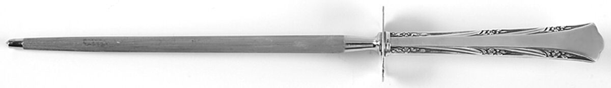 Greenbrier (Sterling, 1938, No Monos) Large Roast Steel Rod Knife Sharpener by Gorham Silver-1