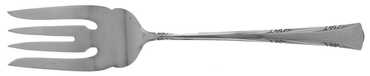 Greenbrier (Sterling, 1938, No Monos) Small Solid Cold Meat Serving Fork by Gorham Silver-1