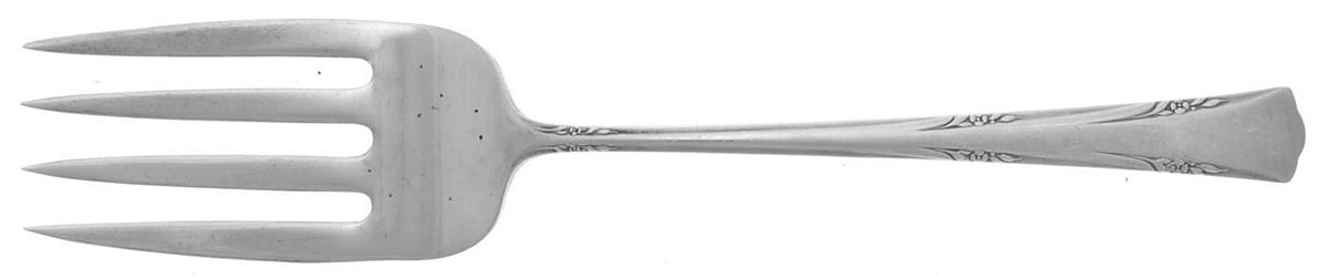 Greenbrier (Sterling, 1938, No Monos) Solid Serving Fork by Gorham Silver-1