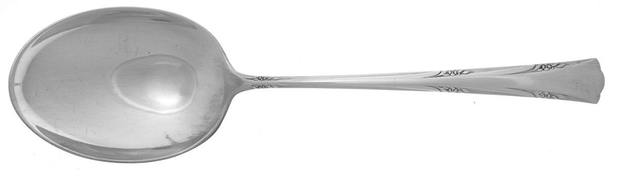 Greenbrier (Sterling, 1938, No Monos) Solid Serving Spoon by Gorham Silver-1