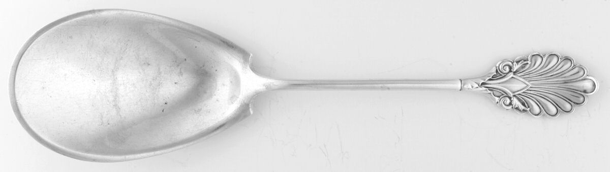 Grecian (Sterling, 1861) Coin Silver Ice Cream Serving Spoon Solid by Gorham Silver-1