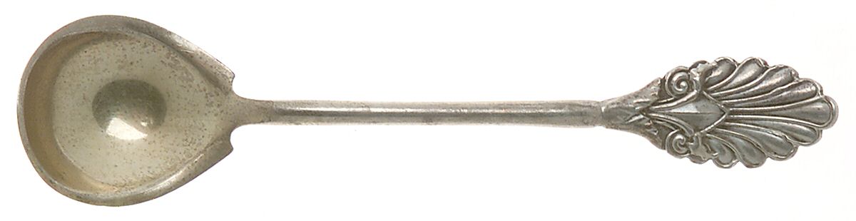 Grecian (Sterling, 1861) Coin Salt Master Spoon by Gorham Silver-1