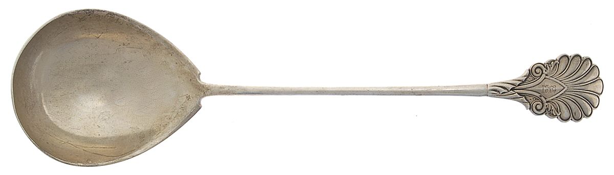 Grecian (Sterling, 1861) Coin Silver Oyster Ladle by Gorham Silver-1