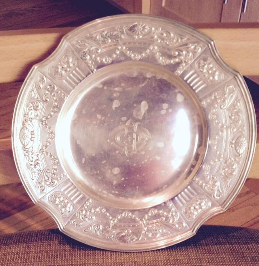GS1 (Sterling, Hollowware) Bread Plate by Gorham Silver-1