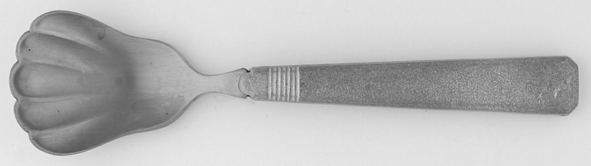 Gs8 (Pewter) Sugar Shell Spoon by Gorham Silver-1