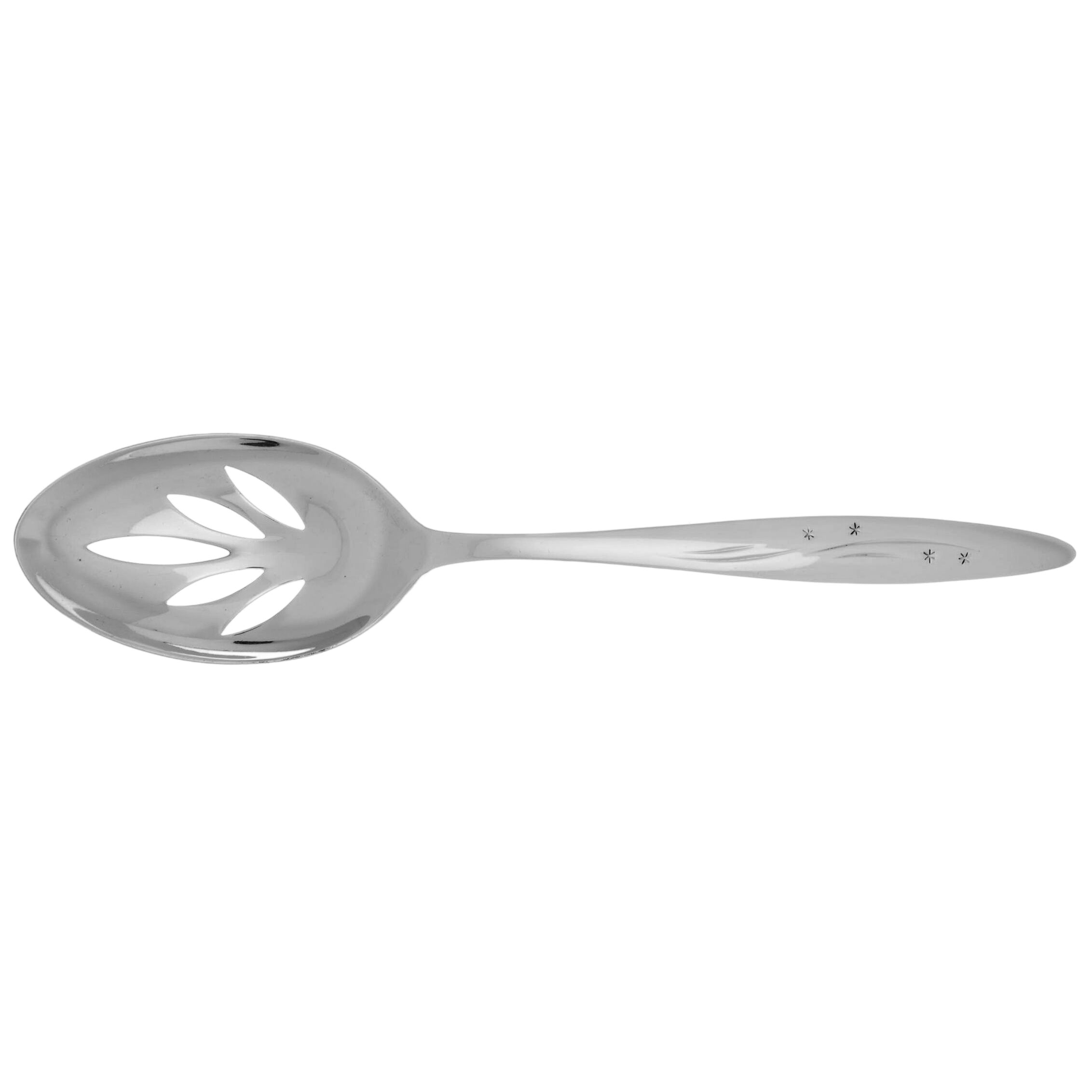 Guiding Star (Stainless) Pierced Tablespoon (Serving Spoon) by Gorham Silver-1