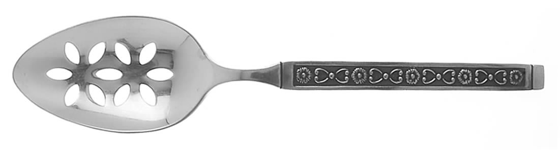 Hacienda (Stainless) Pierced Tablespoon (Serving Spoon) by Gorham Silver-1