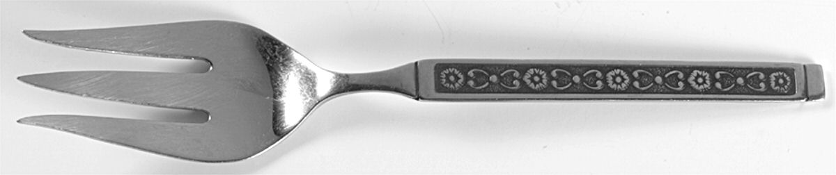 Hacienda (Stainless) Medium Solid Cold Meat Serving Fork by Gorham Silver-1