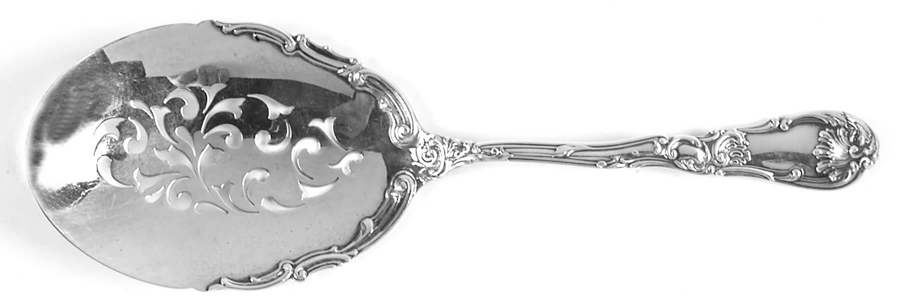 Hanover (Sterling, 1895) Pierced Nut Serving Spoon by Gorham Silver-1