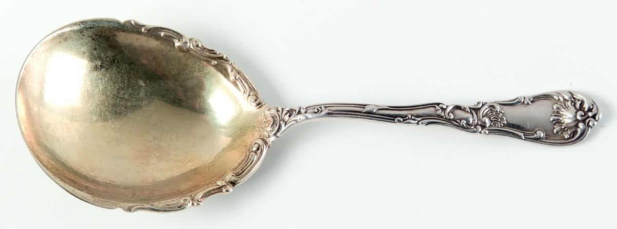 Hanover (Sterling, 1895) Small Solid Berry/Casserole Spoon by Gorham Silver-1