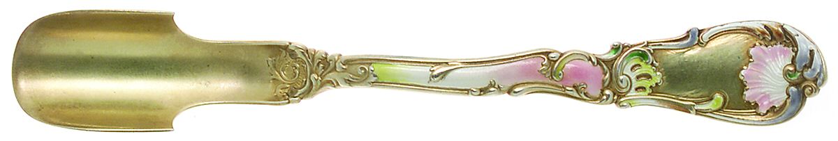 Hanover (Sterling, 1895) Enameled Solid Piece Cheese Scoop by Gorham Silver-1